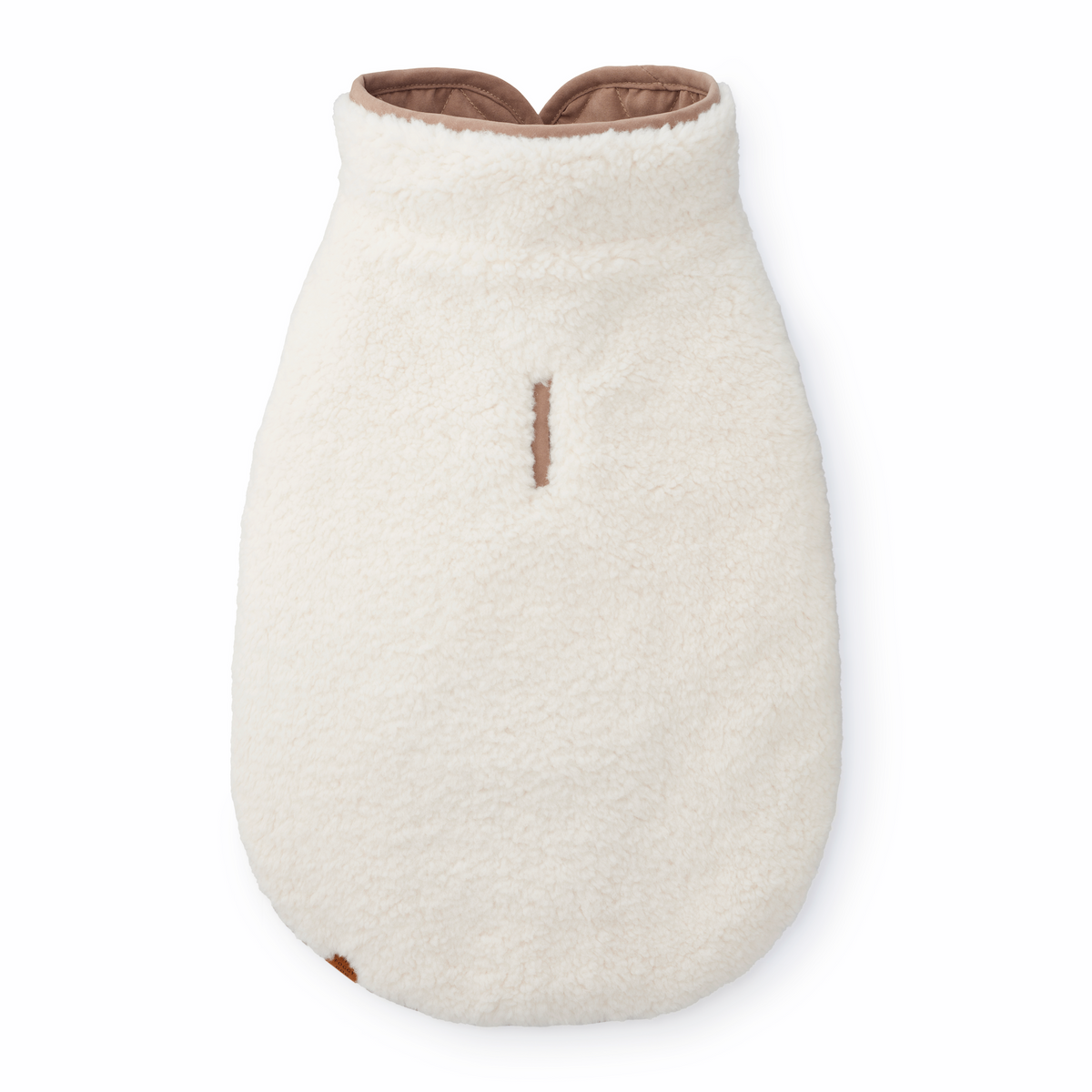 Beige Omkeerbare Sherpa Hondenjas