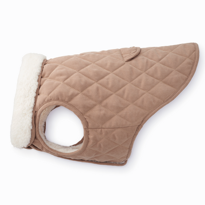 Beige Omkeerbare Sherpa Hondenjas