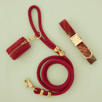 Orchard Geruite Flanellen Wandelset Voor Honden