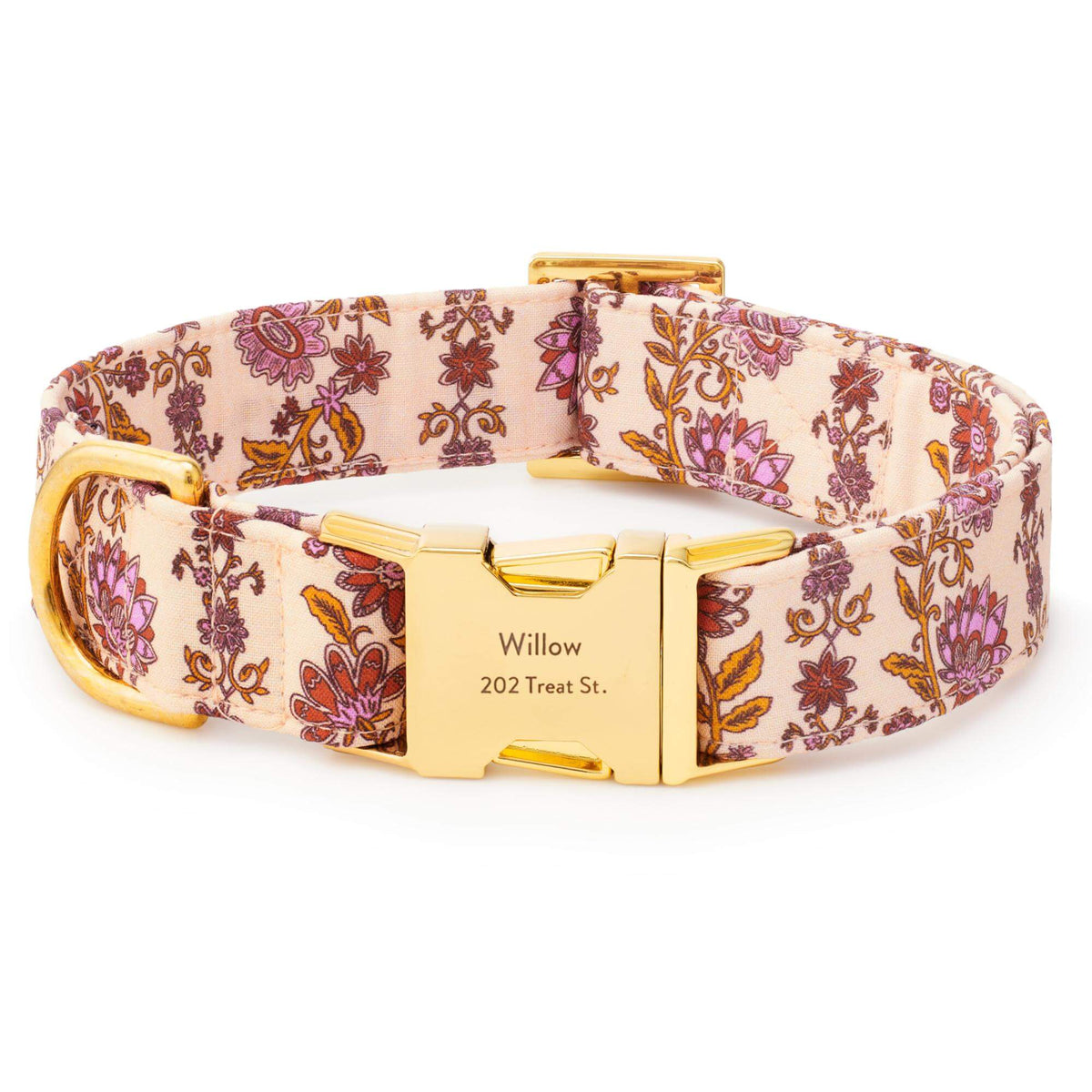 Blockprint Bloemen Halsband Voor Honden