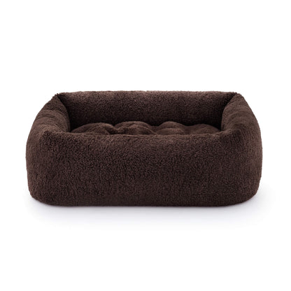 Chocoladebruine Sherpa Hondenmand Met Traagschuim