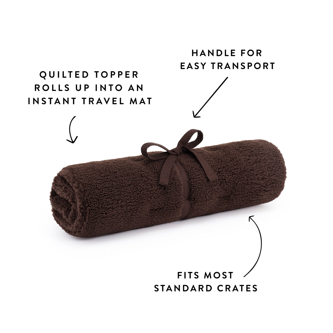 Chocoladebruine Sherpa Hondenmand Met Traagschuim