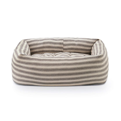 Beige Gestreepte Hondenmand Met Traagschuim