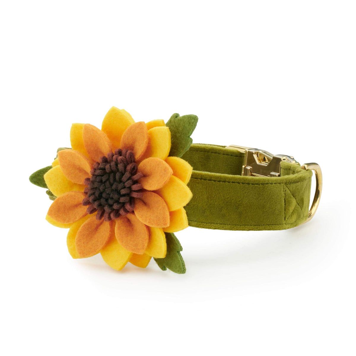 Zonnebloem Halsband Met Afneembare Bloem Voor Honden