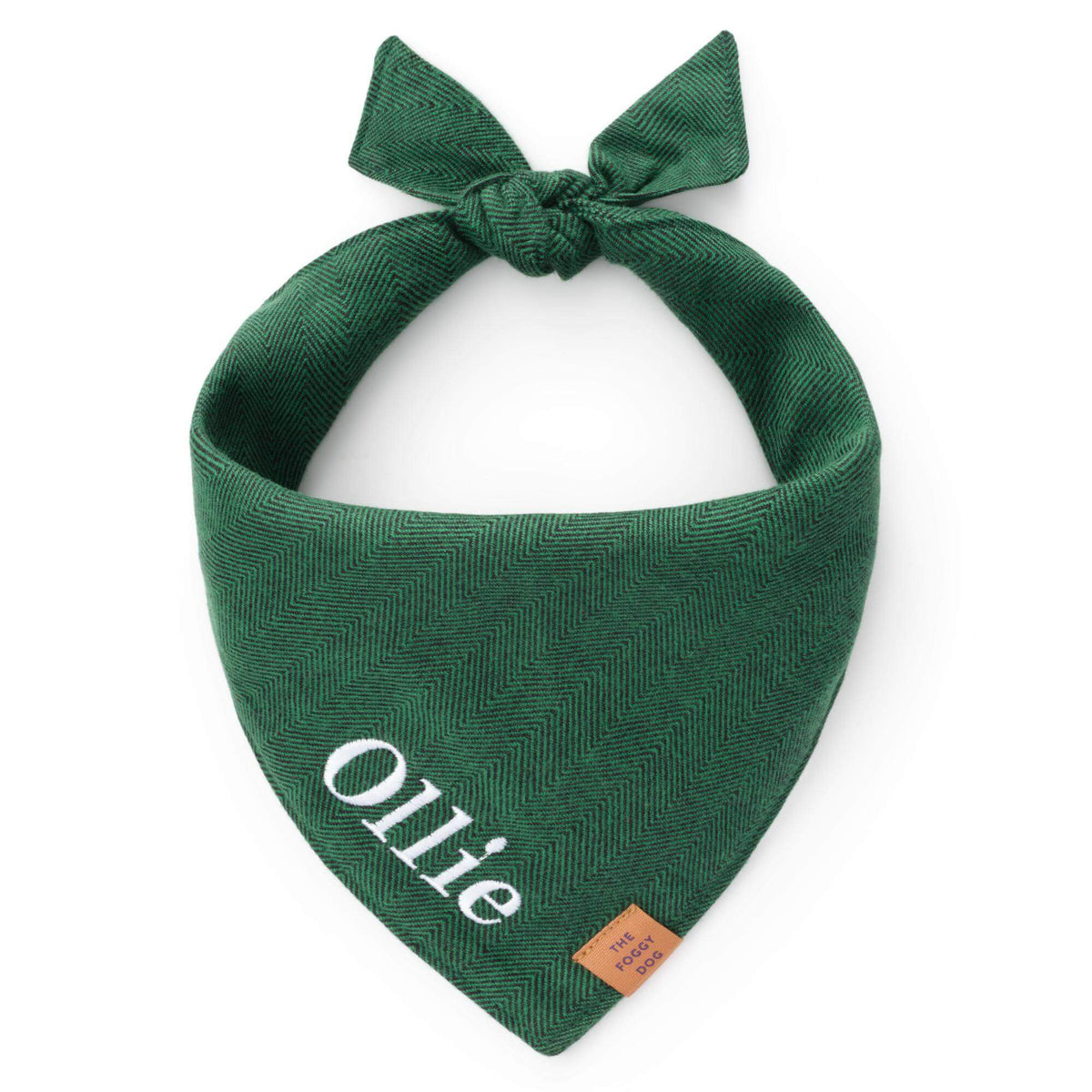 Evergreen Visgraat Flanellen Bandana Voor Honden