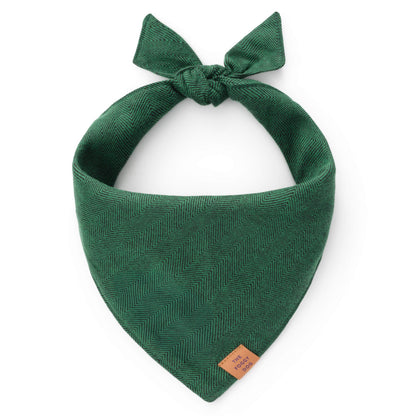 Evergreen Visgraat Flanellen Bandana Voor Honden