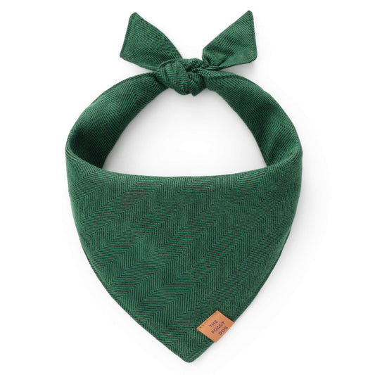 Evergreen Visgraat Flanellen Bandana Voor Honden