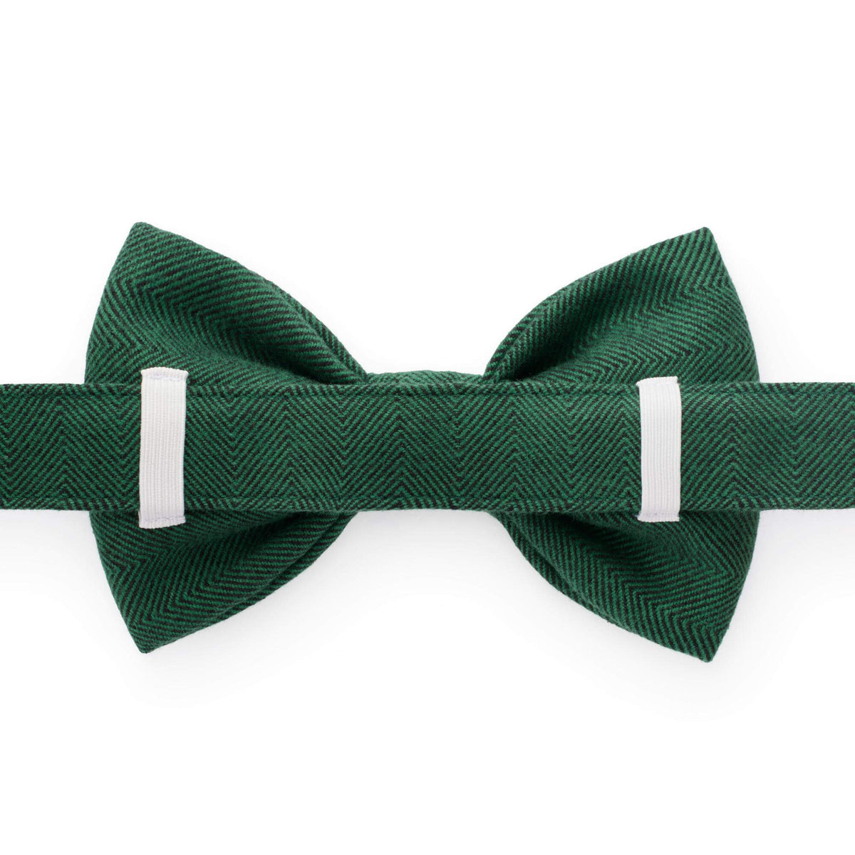 Groene Visgraat Flanellen Halsband Met Vlinderdas