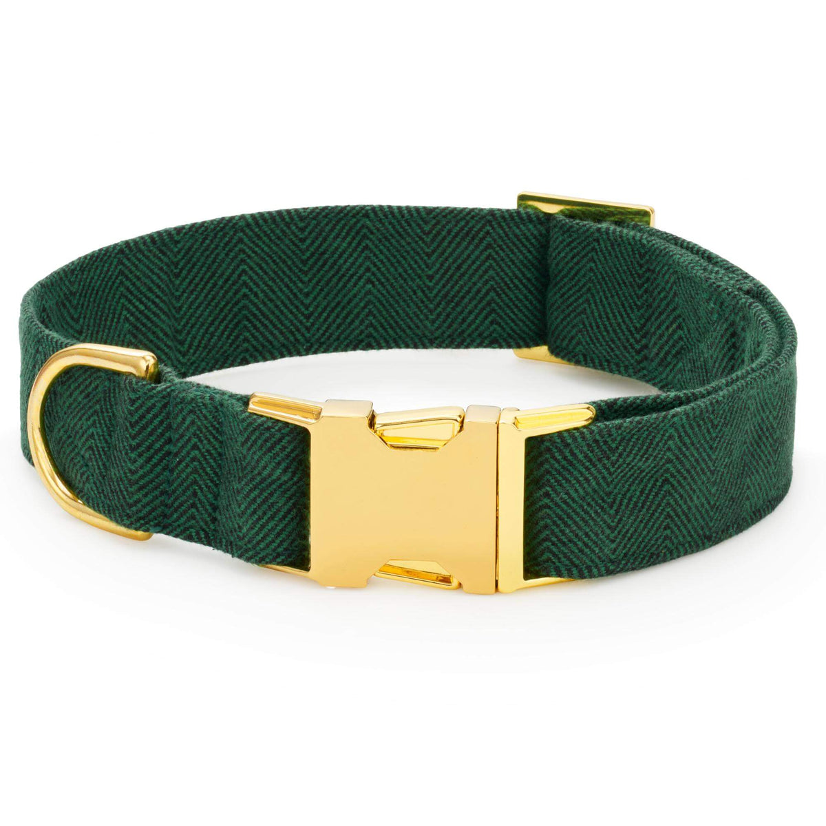 Groene Visgraat Flanellen Halsband Met Vlinderdas
