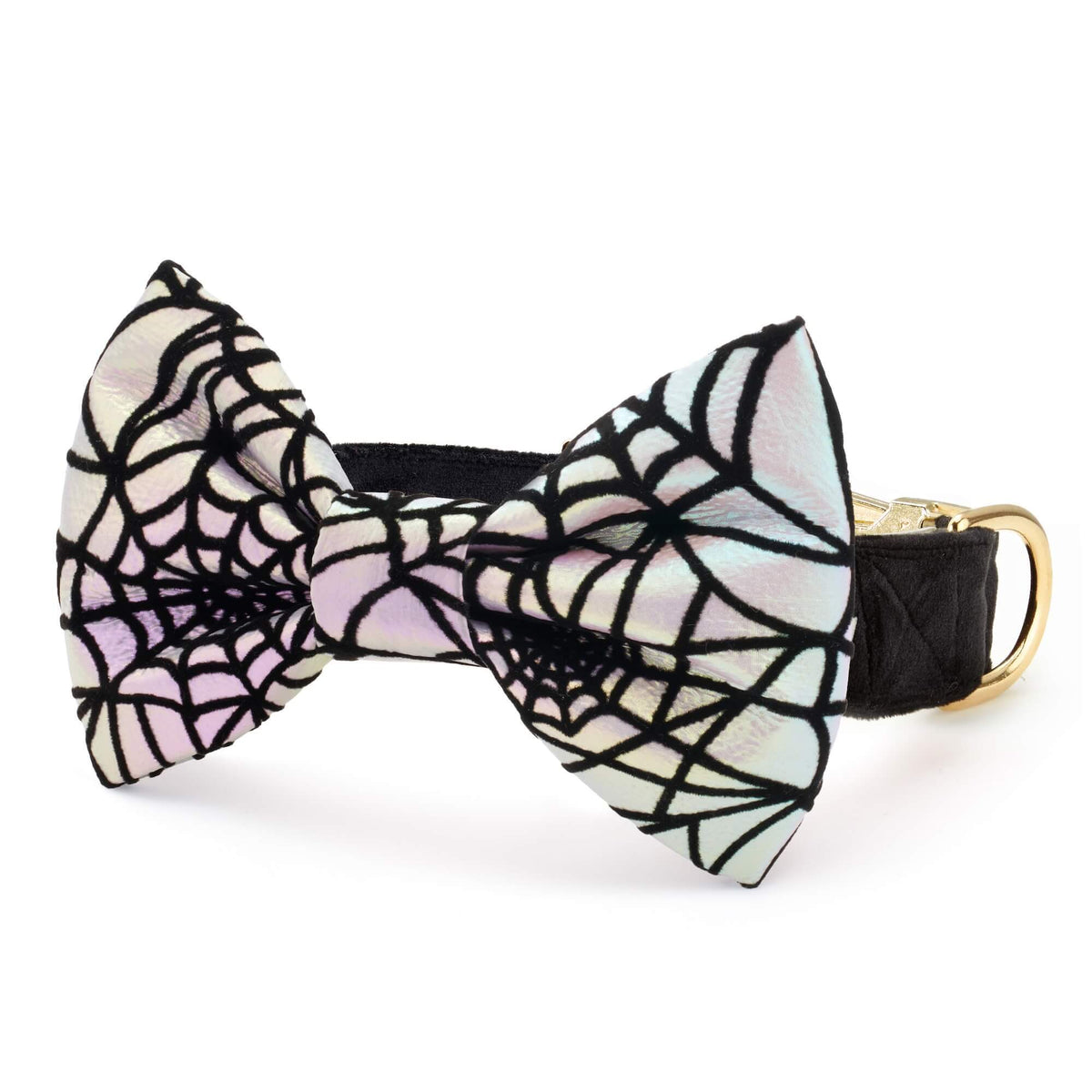 Holografische Spinnenweb Vlinderstrik-Halsband Voor Honden
