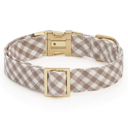 Bruin Geruite Paddenstoel Halsband Voor Honden