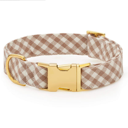 Bruin Geruite Wandelset Met Halsband