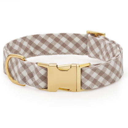 Bruin Geruite Paddenstoel Halsband Voor Honden