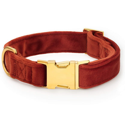 Nutmeg Fluwelen Halsband Voor Honden