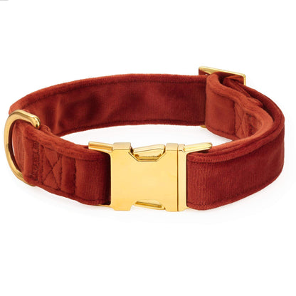 Nutmeg Fluwelen Halsband Voor Honden