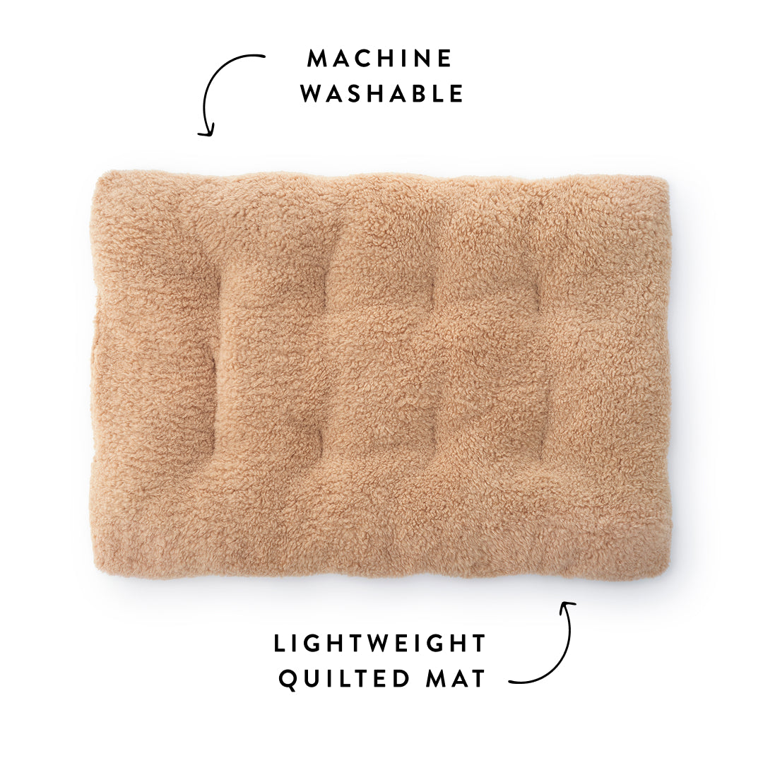 Beige 3-in-1 Sherpa Reismat Voor Honden