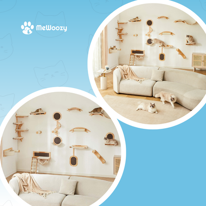 Wandklimmer Voor Katten – Met Hangmat En Krabvlak