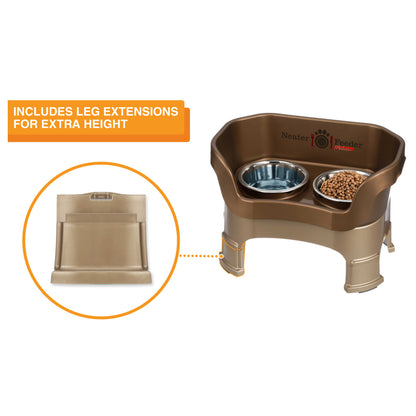 Verhoogde voerbak hond en kat met morsbescherming
