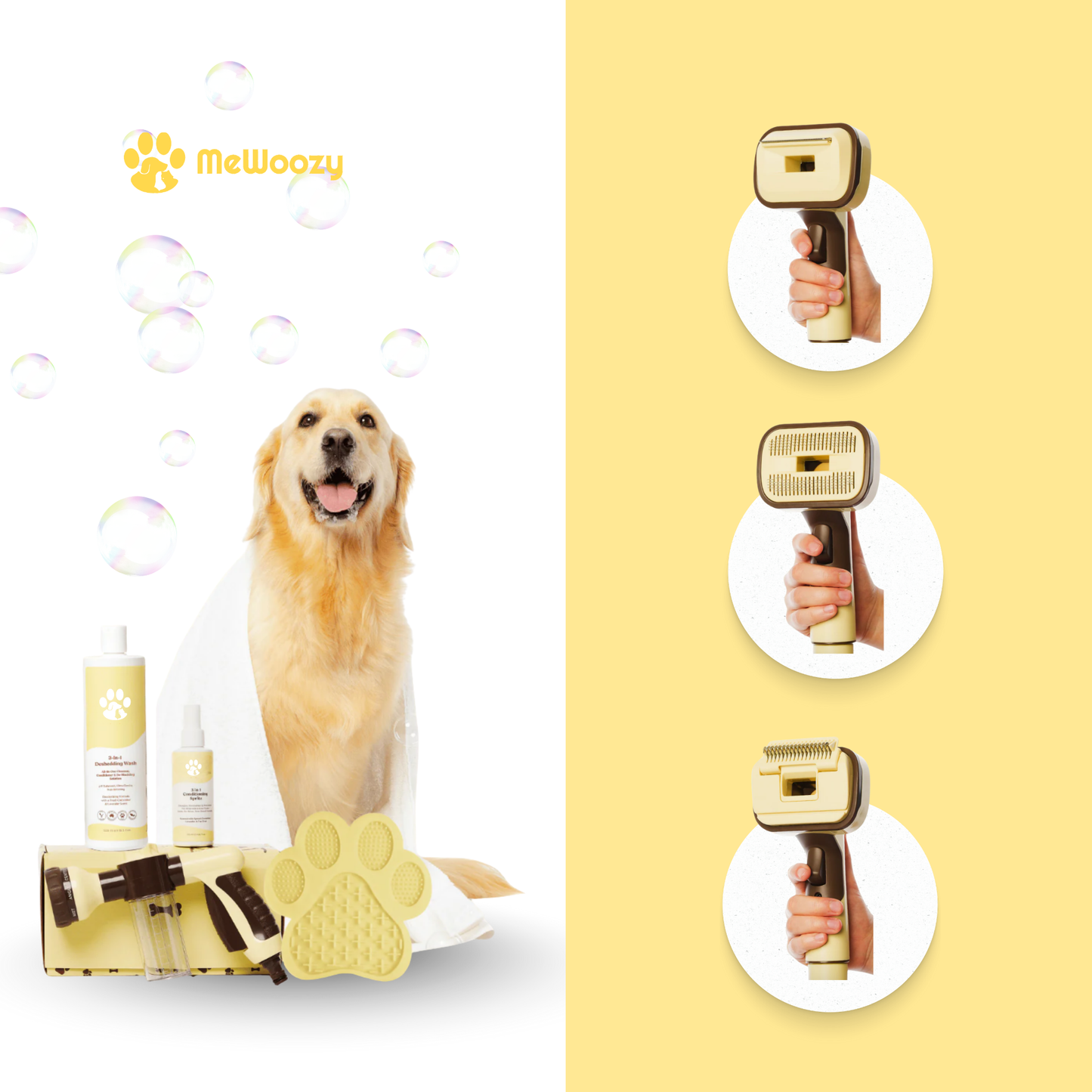 Mewoozy Complete Dog Grooming Set – For Less Hair in the House
