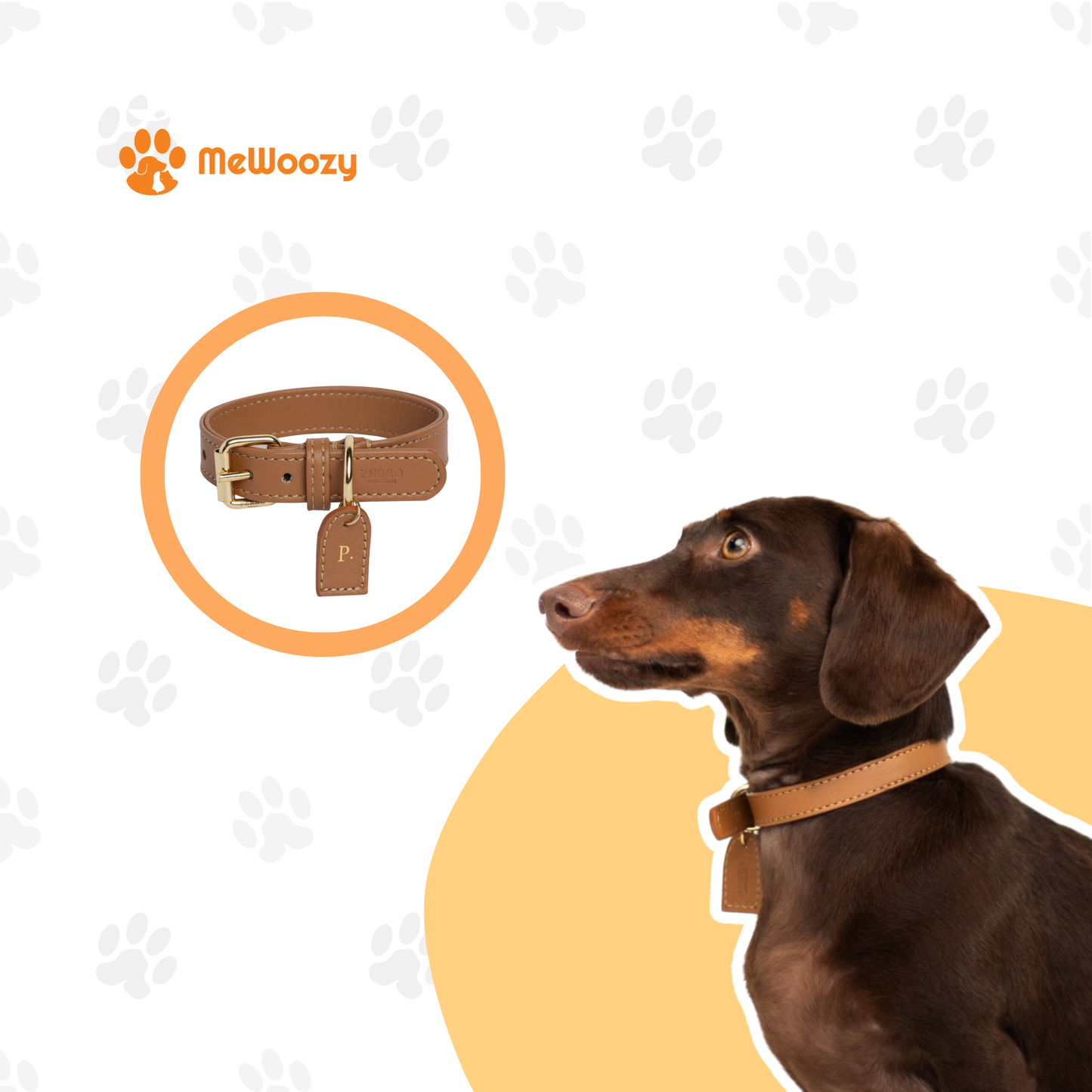 Leather Dog Collar – With Luxury Personalized Label