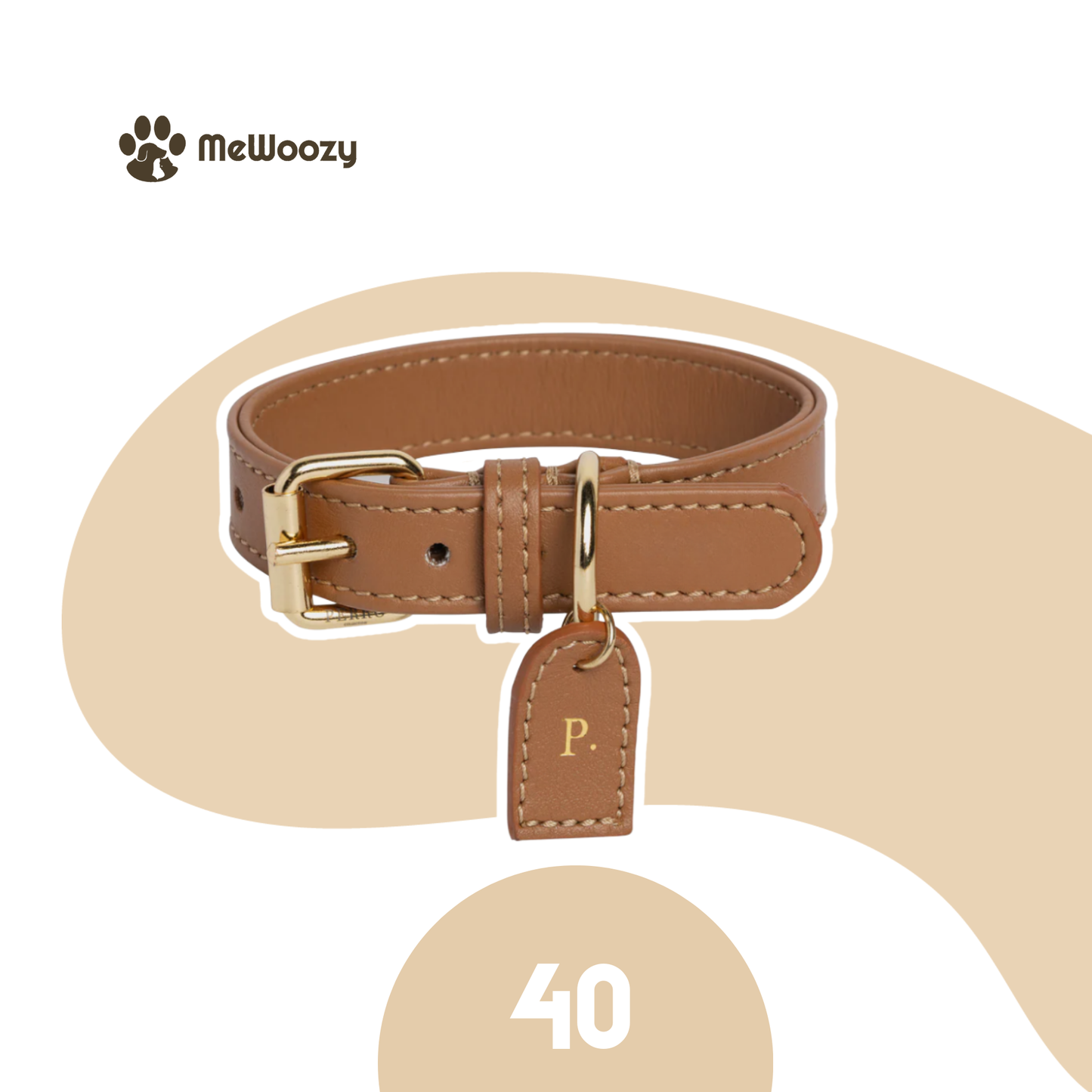 Leather Dog Collar – With Luxury Personalized Label