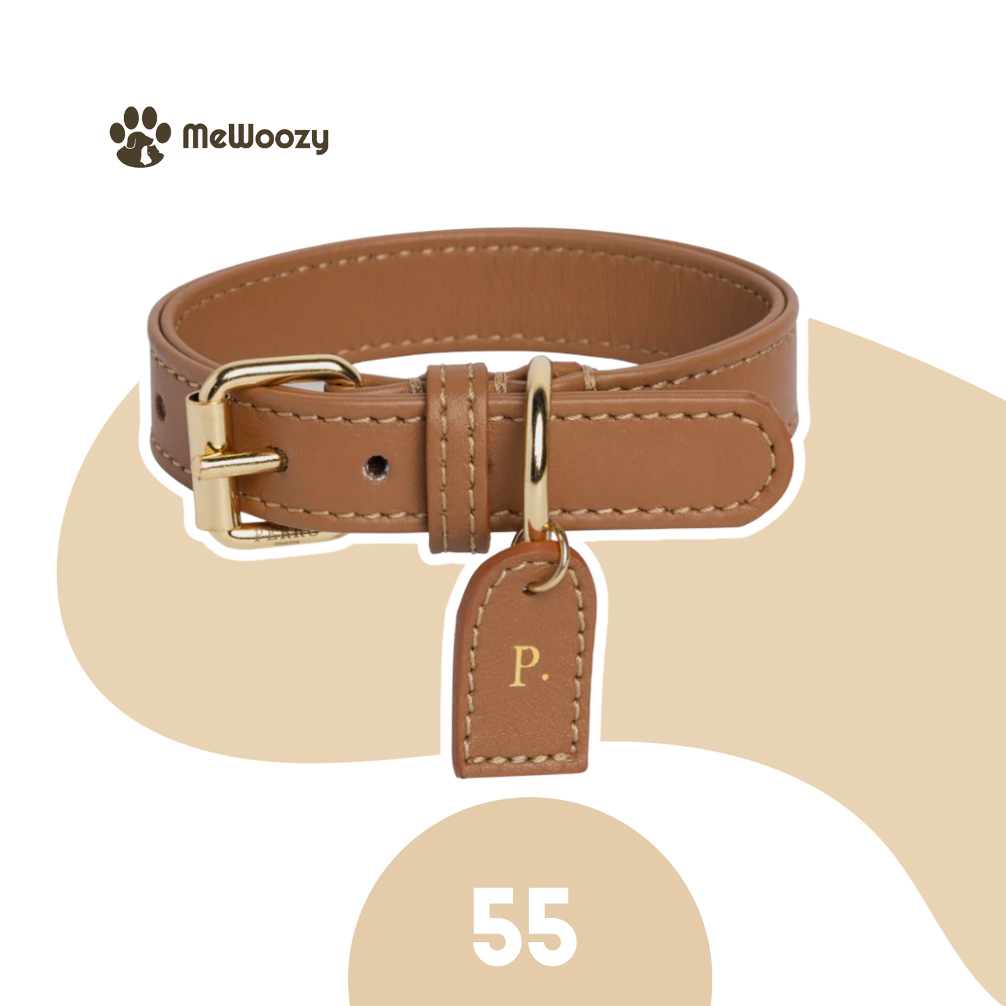 Leather Dog Collar – With Luxury Personalized Label