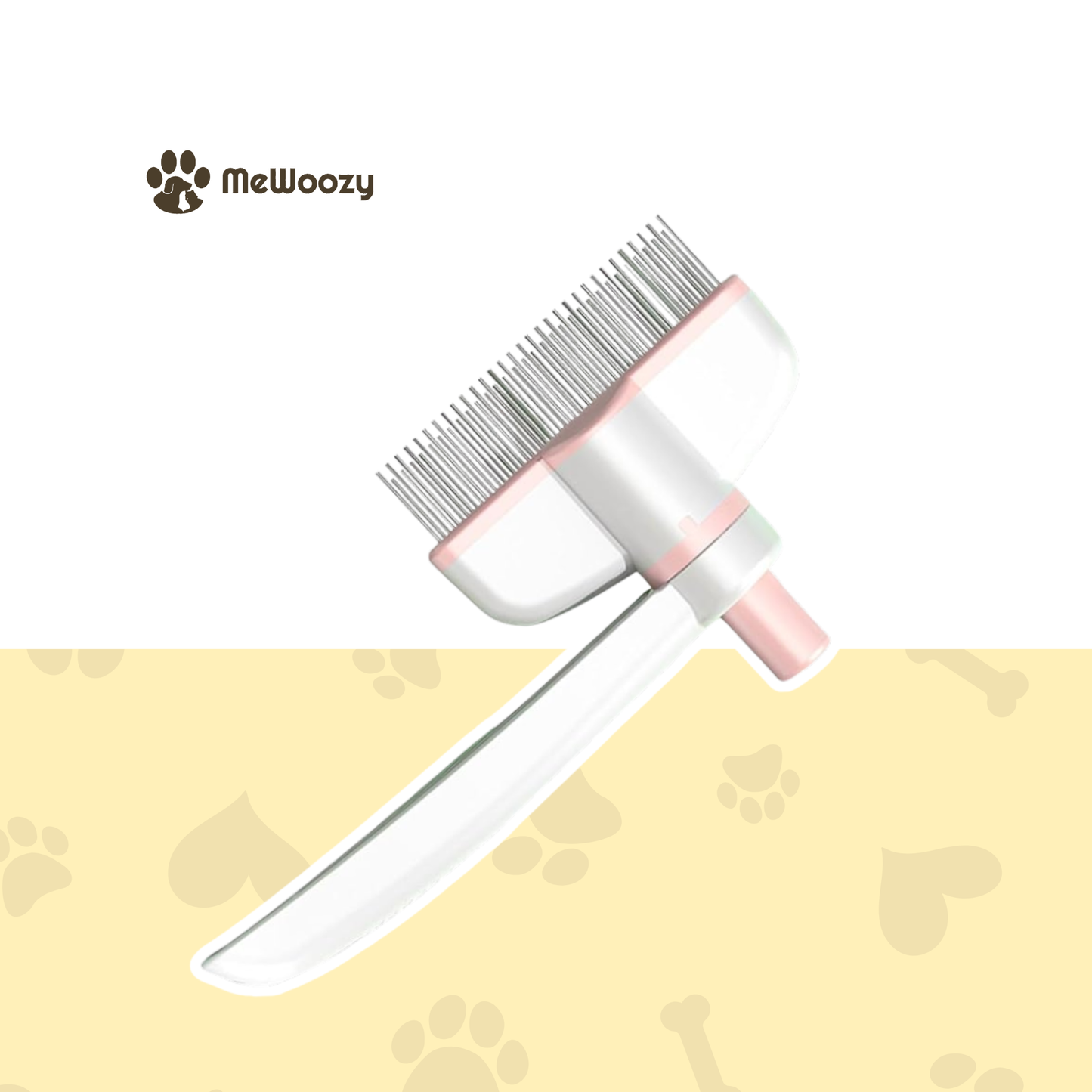 Pet Brush for Long Hair – With One-Click Cleaning