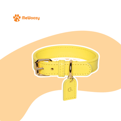 Leather Dog Collar with Name – Handmade in Italy