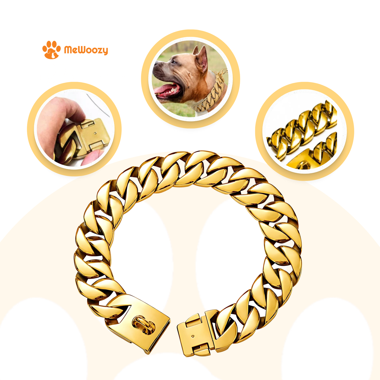 Dog Necklace with Cuban Link – For Extra Style