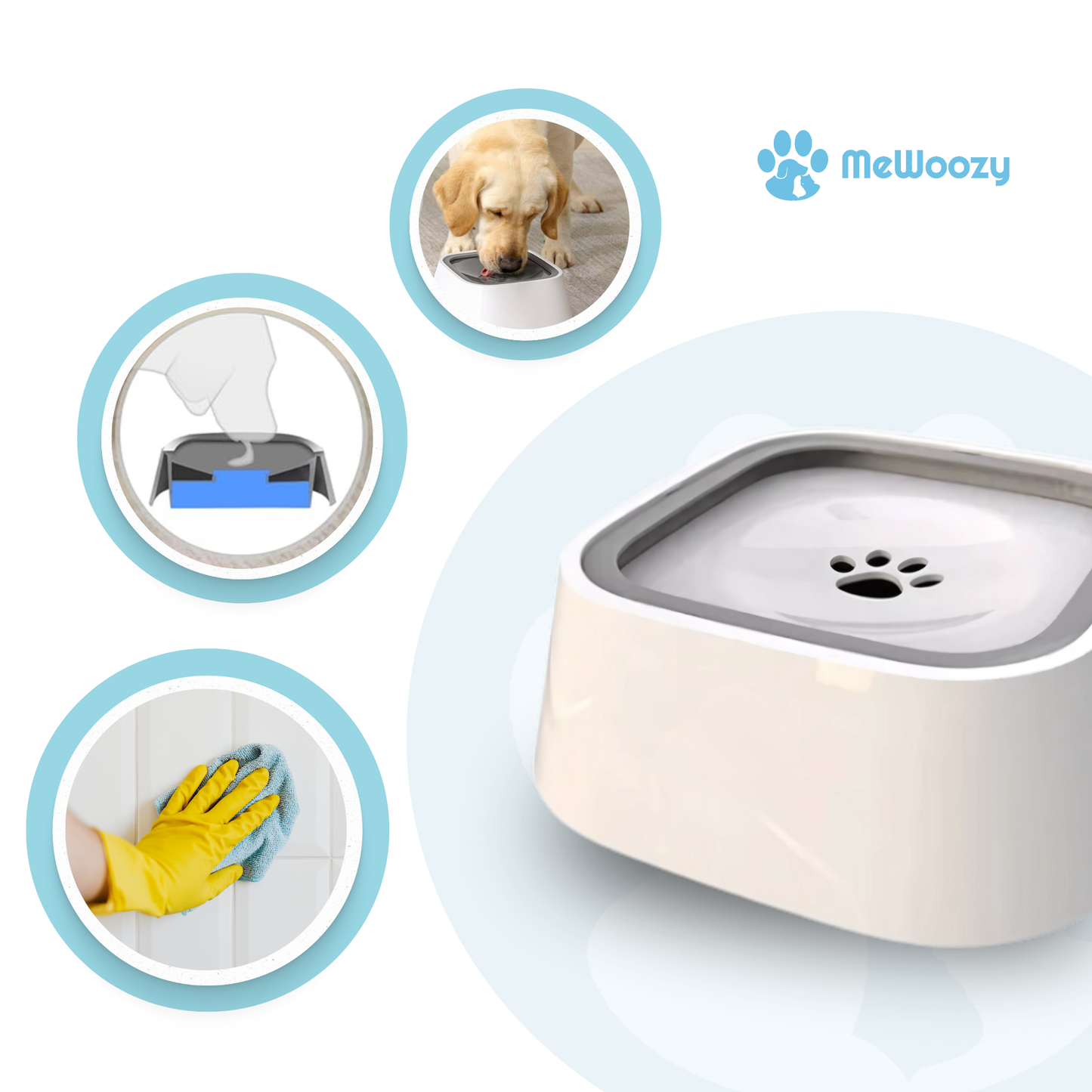 Anti-Spill Dog Drinking Bowl – For Clean Floors at Home