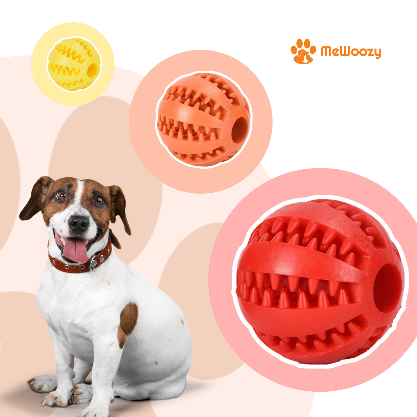 Dog Toy Ball – With Teeth Cleaning Effect