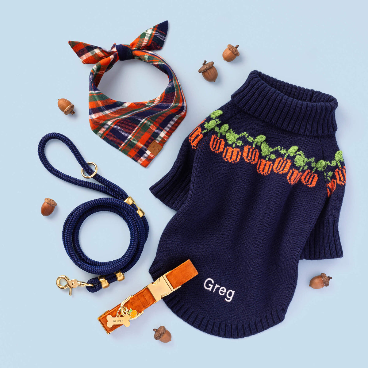 Pumpkin Fluwelen Halsband Voor Honden